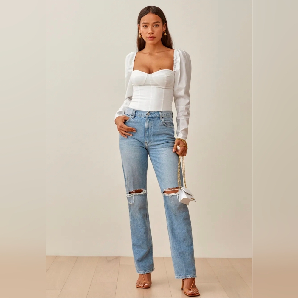 Reformation Cacio Top White Size 0